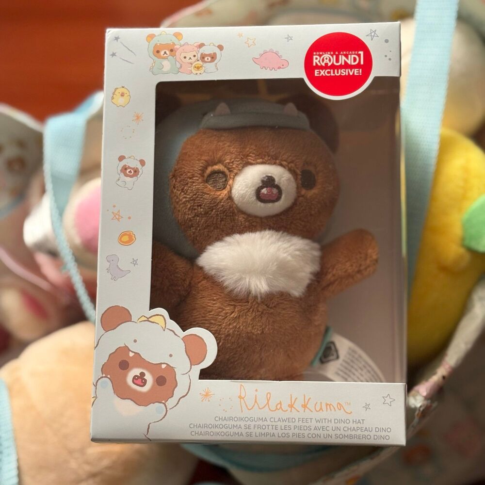 NIB SAN-X Chairokoguma clawed Feet with Dino Hat